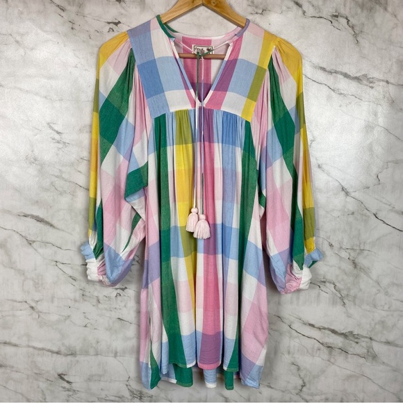 🎈MILLE 🌷 Daisy In Pastel Plaid Dress Sz XXS - Picture 4 of 13